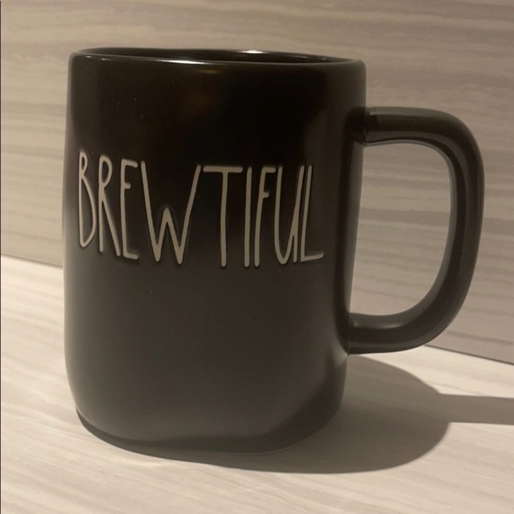 Rae Dunn Black 'Brewtiful' Coffee Mug